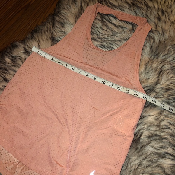 NIKE Pink Mesh Tank w/ Cut Out Back SZ XS - Picture 4 of 7